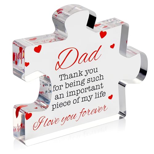 Minimalist VELENTI Fathers Day Dad Birthday Gift - Engraved Acrylic Block