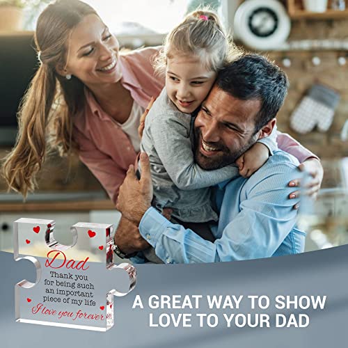 Minimalist VELENTI Fathers Day Dad Birthday Gift - Engraved Acrylic Block