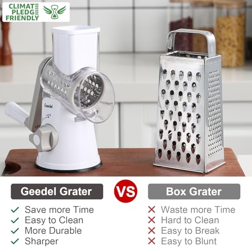Eco-Friendly Geedel Rotary Cheese Grater, Kitchen Mandoline Vegetable Slicer Collection